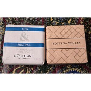 L'Occitane Mer & Mistral Bottega Veneta 1.7oz Soaps Lot Of 2